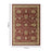 Haus Appeal Palace 5'3'' x 7'3'' Area Rug, Red Beige