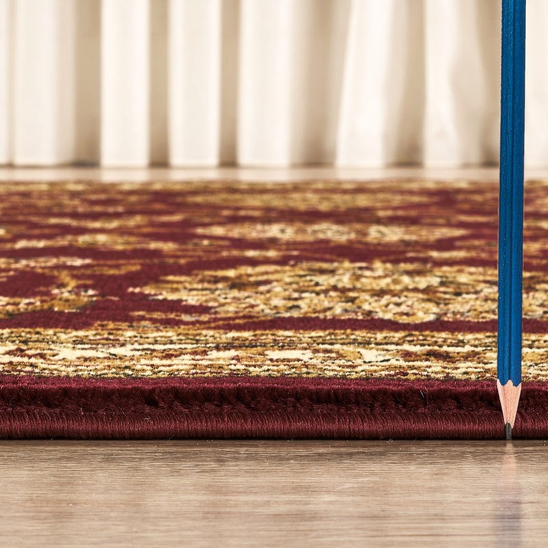 Haus Appeal Palace 5'3'' x 7'3'' Area Rug, Red Beige