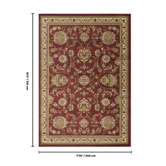 Haus Appeal Palace 7'10" x 10'3" Area Rug, Red