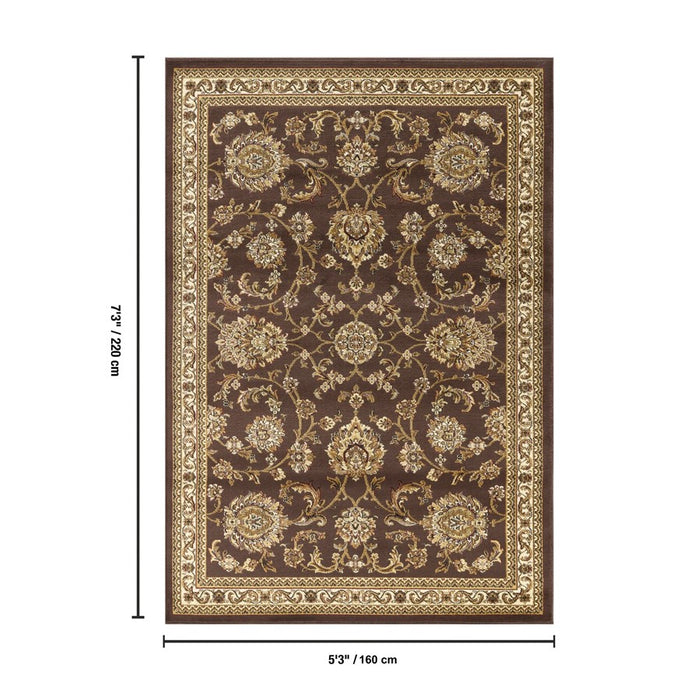 Haus Appeal Palace 5'3'' x 7'3'' Area Rug, Brown