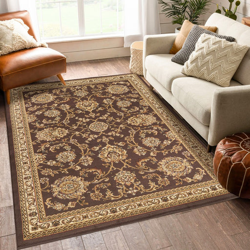Haus Appeal Palace 7'10" x 10'3" Area Rug, Brown