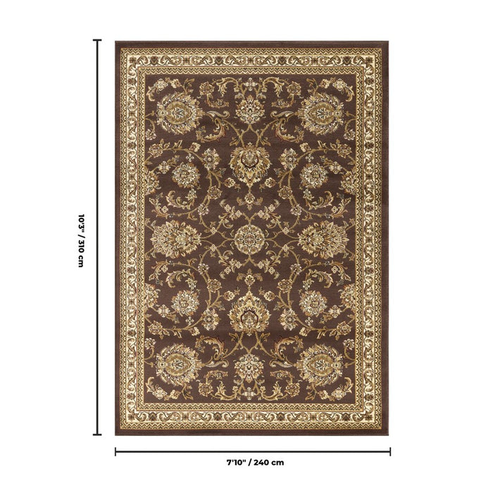 Haus Appeal Palace 7'10" x 10'3" Area Rug, Brown