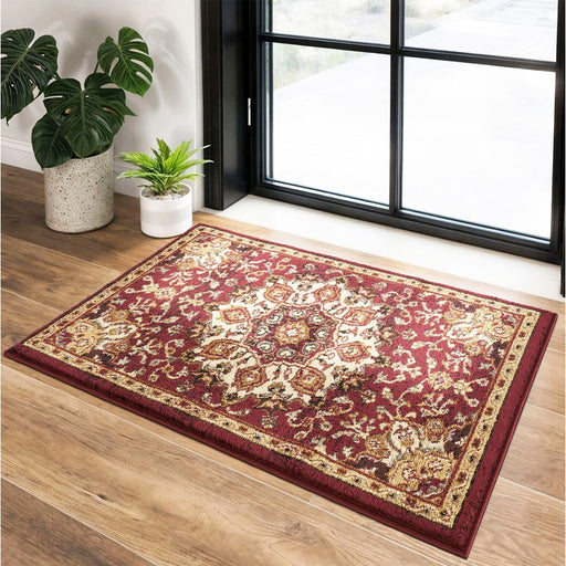 Haus Appeal Palace 2' x 3' Area Rug, Red