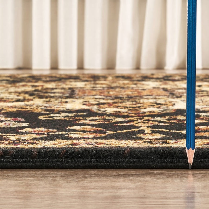 Haus Appeal Palace 2' x 3' Area Rug, Black Cream