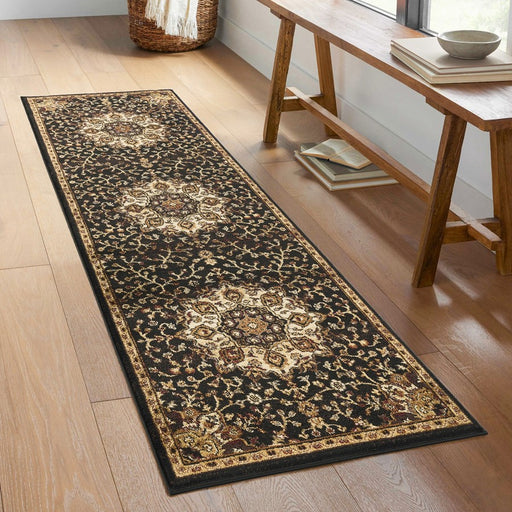 Haus Appeal Palace 2'7'' x 7'3'' Area Rug, Black