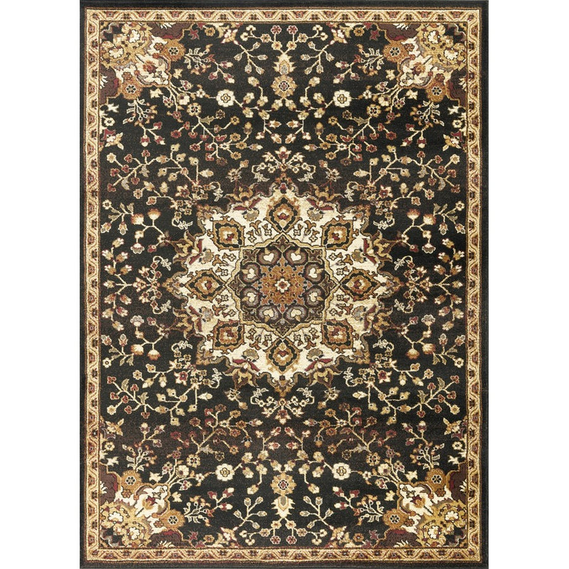 Haus Appeal Palace 5'3'' x 7'3'' Area Rug, Black