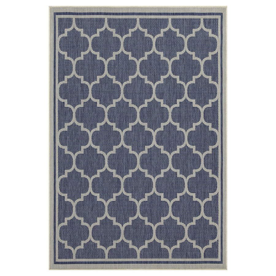Conrad Home Harmony 2'7''x7'3'' Runner, Blue/White Trellis - HAR20042-7