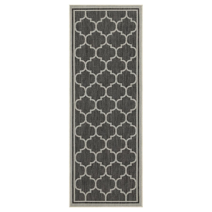 Conrad Home Harmony 5'3''x7'3'' Area Rug, Anthracite/White Trellis