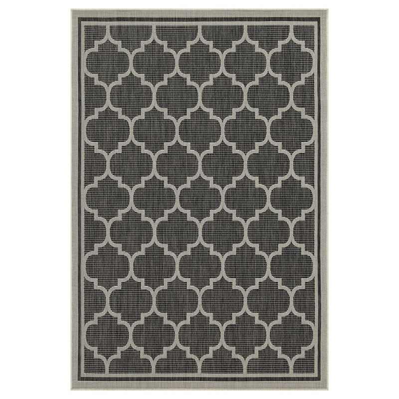 Conrad Home Harmony 7'10''x10'3'' Rug, Anthracite/White Trellis