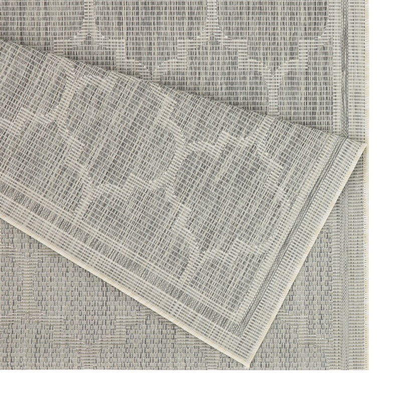 Conrad Home Harmony 2'7''x7'3'' Runner, Silver/White Trellis