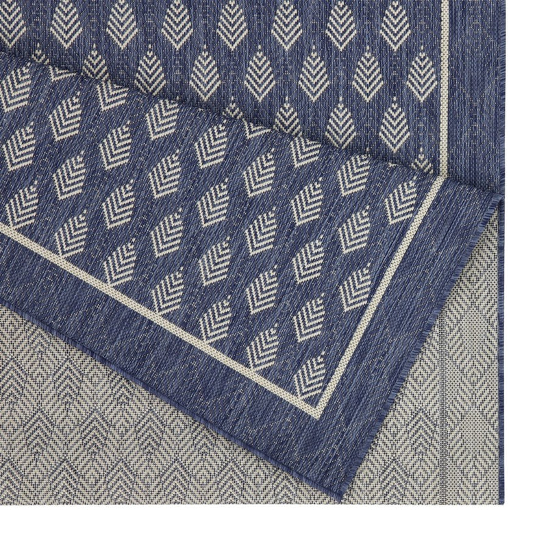 Conrad Home Harmony 2'7''x7'3'' Runner, Blue/White All Over