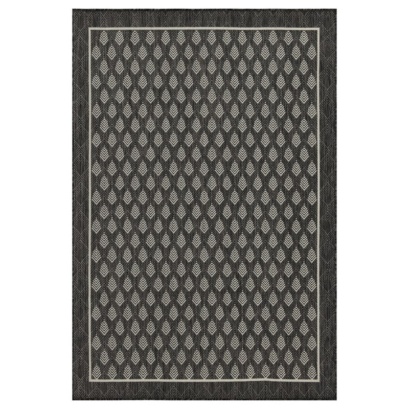 Conrad Home Harmony 2'7''x7'3'' Runner, Anthracite/White All Over