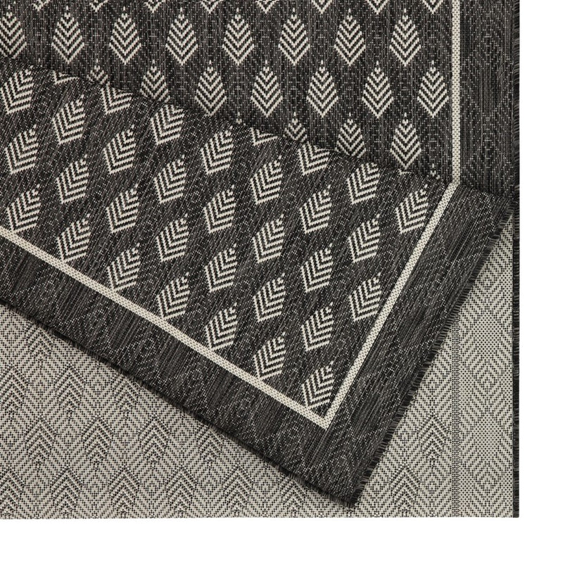 Conrad Home Harmony 2'7''x7'3'' Runner, Anthracite/White All Over