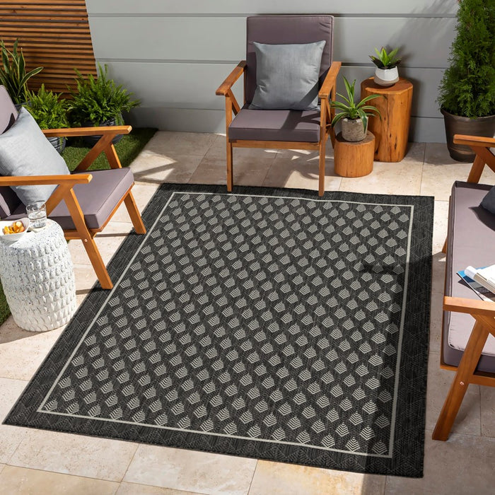 Conrad Home Harmony 5'3''x7'3'' Area Rug, Anthracite/White All Over