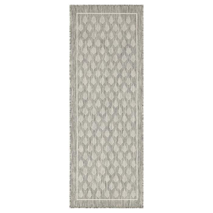 Conrad Home Harmony 2'7''x7'3'' Runner, Silver/White All Over