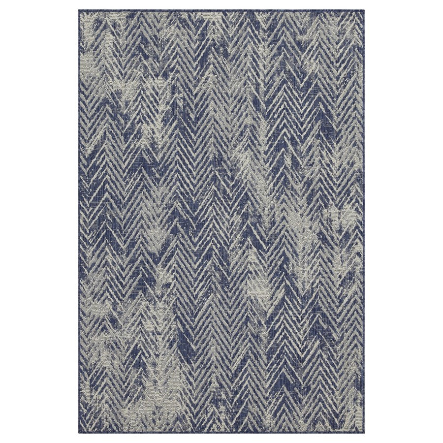 Conrad Home Harmony 7'10''x10'3'' Rug, Blue/White Chev/HB/Abstract - HAR20108-10