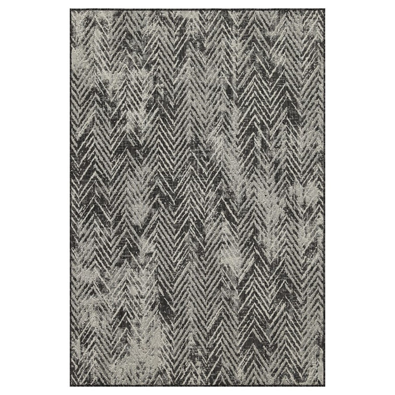Conrad Home Harmony 2'7x7'3 Runner, Anthra/White Chev/HB/Abstract