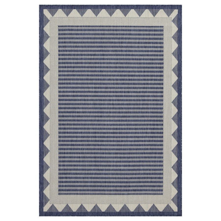 Conrad Home Harmony 7'10''x10'3'' Rug, Blue/White/Stripes/Geo - HAR20138-10