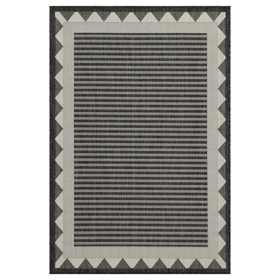 Conrad Home Harmony 2'7''x7'3'' Runner, Anthra/White/Stripes/Geo - HAR20142-7