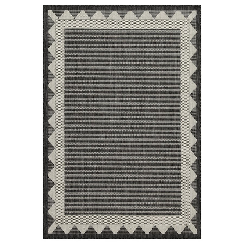 Conrad Home Harmony 7'10''x10'3'' Rug, Anthra/White/Stripes/Geo