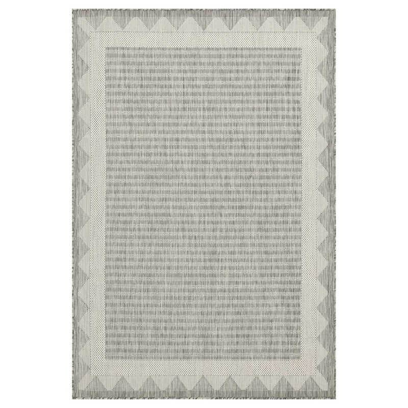 Conrad Home Harmony 5'3''x7'3'' Rug, Silver/White/Stripes/Geo