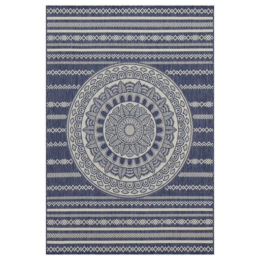 Conrad Home Harmony 2'7''x7'3'' Runner, Blue/Medallion/Stripes - HAR20162-7