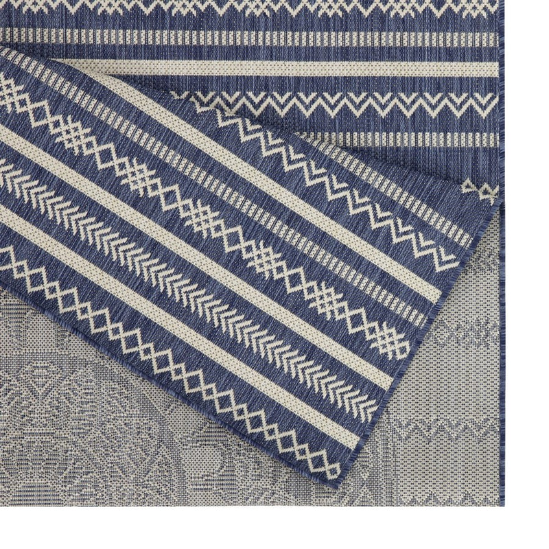 Conrad Home Harmony 2'7''x7'3'' Runner, Blue/Medallion/Stripes