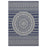 Conrad Home Harmony 5'3''x7'3'' Rug, Blue/White Medallion/Stripes - HAR20165-7