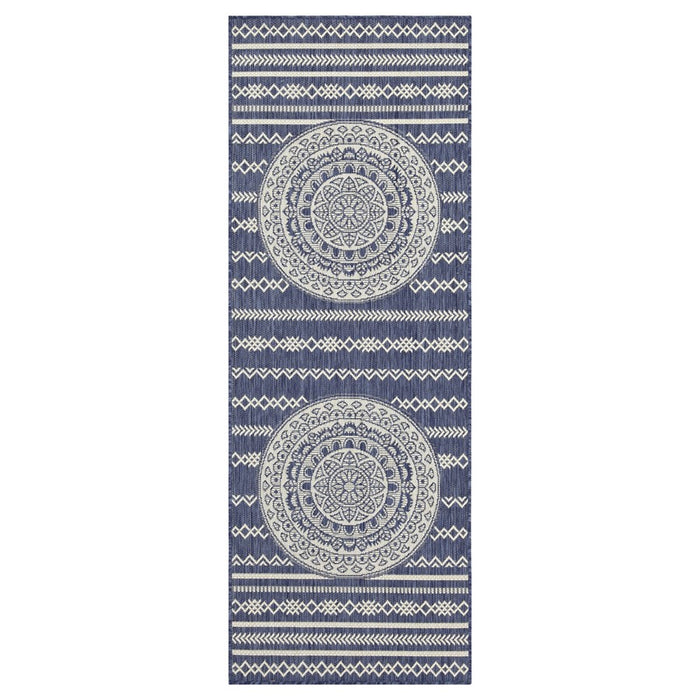 Conrad Home Harmony 7'10''x10'3'' Rug, Blue/Medallion/Stripes