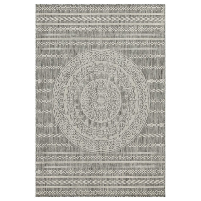 Conrad Home Harmony 2'7''x7'3'' Runner, Silver/Medallion/Stripes - HAR20182-7