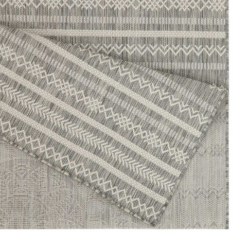 Conrad Home Harmony 7'10''x10'3'' Rug, Silver/Medallion/Stripes