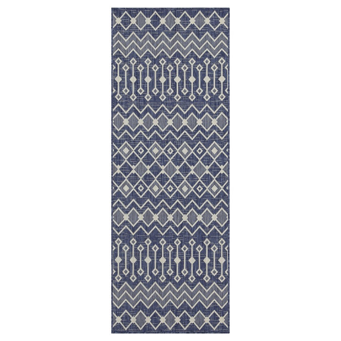 Conrad Home Harmony 5'3''x7'3'' Area Rug, Blue/White Trellis/Geo