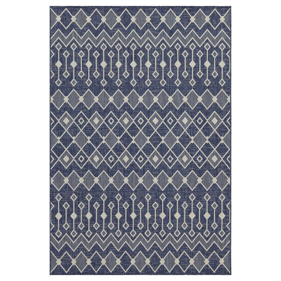 Conrad Home Harmony 7'10''x10'3'' Area Rug, Blue/White Trellis/Geo - HAR20198-10