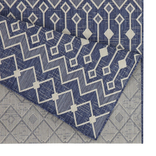 Conrad Home Harmony 7'10''x10'3'' Area Rug, Blue/White Trellis/Geo