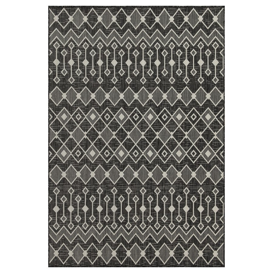 Conrad Home Harmony 2'7''x7'3'' Runner, Anthra/White Trellis/Geo - HAR20202-7