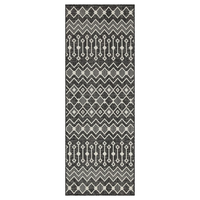 Conrad Home Harmony 5'3''x7'3'' Rug, Anthracite/White Trellis/Geo