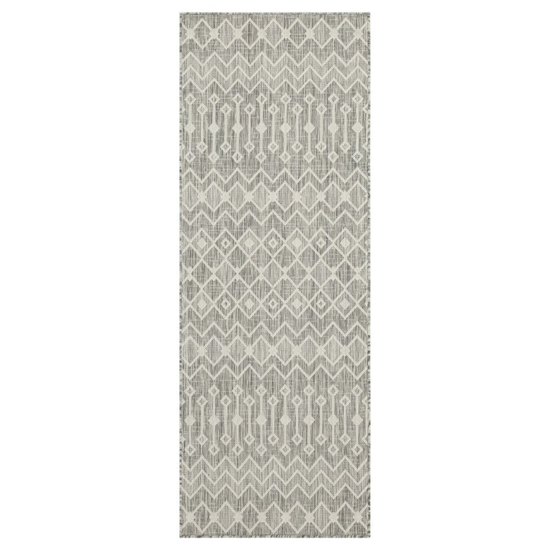 Conrad Home Harmony 7'10''x10'3'' Rug, Silver/White Trellis/Geo