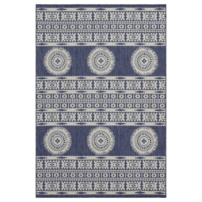 Conrad Home Harmony 7'10x10'3 Rug, Blue/Medallion/Stripes/Tribal - HAR20228-10