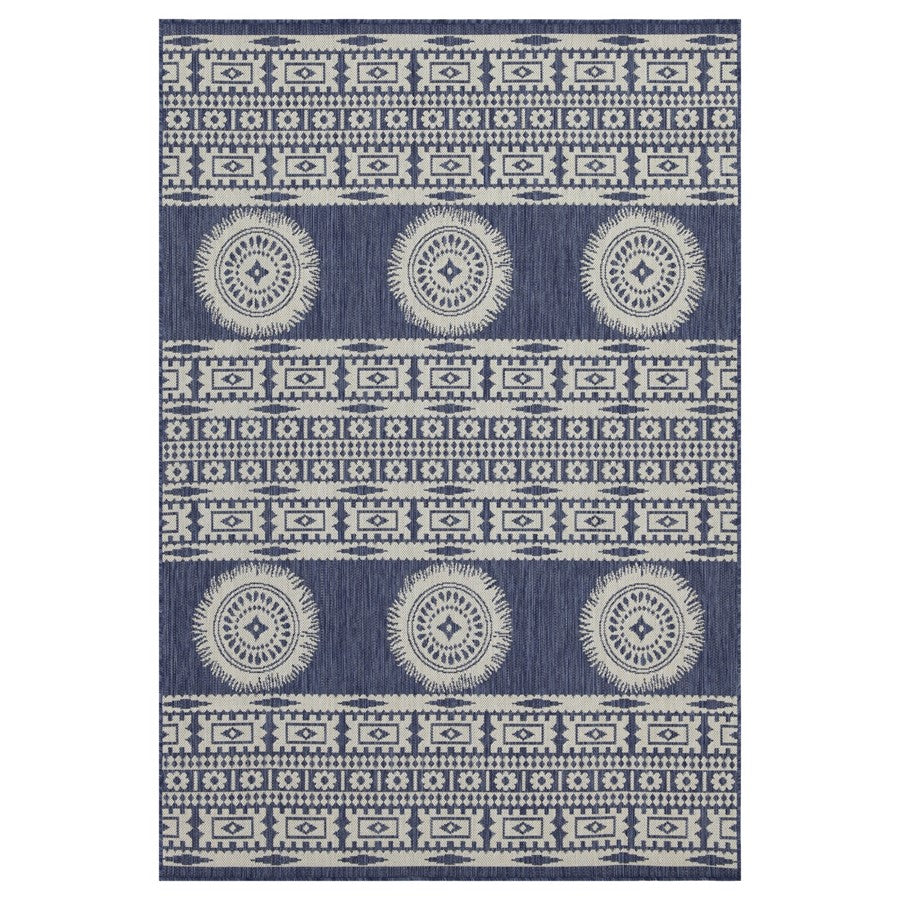 Conrad Home Harmony 7'10x10'3 Rug, Blue/Medallion/Stripes/Tribal - HAR20228-10