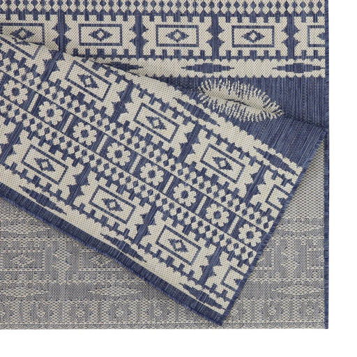 Conrad Home Harmony 7'10x10'3 Rug, Blue/Medallion/Stripes/Tribal