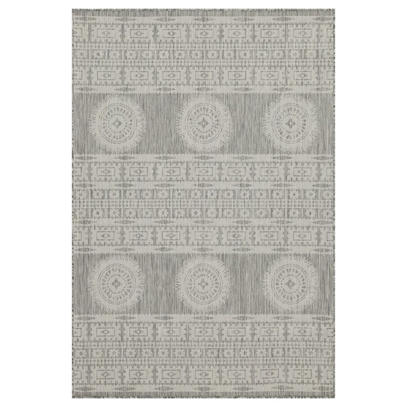 Conrad Home Harmony 2'7x7'3 Runner, Silver/Medallion/Stripes/Tribal