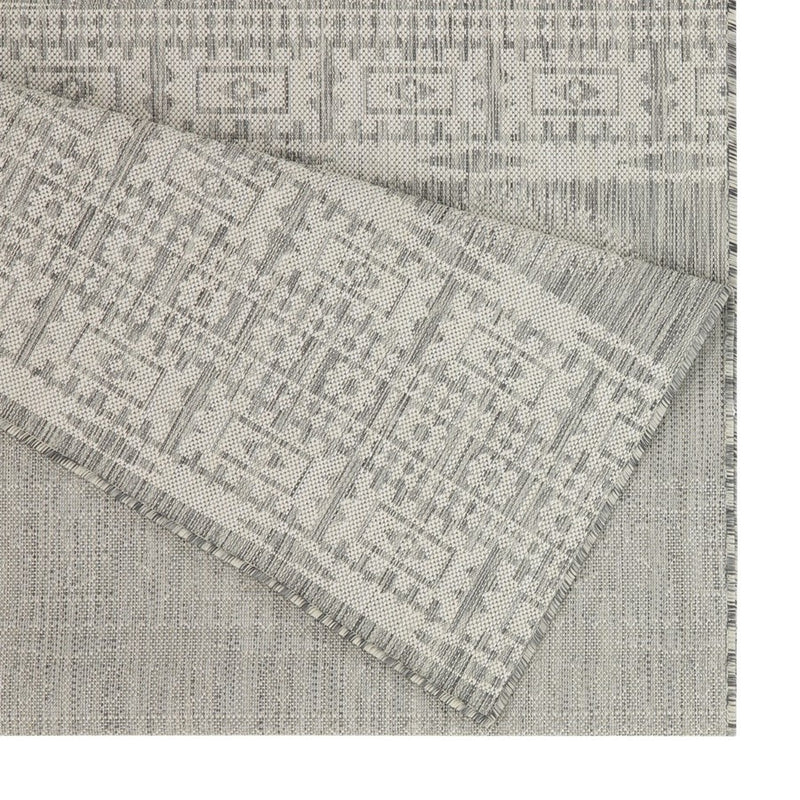 Conrad Home Harmony 5'3x7'3 Rug, Silver/Medallion/Stripes/Tribal
