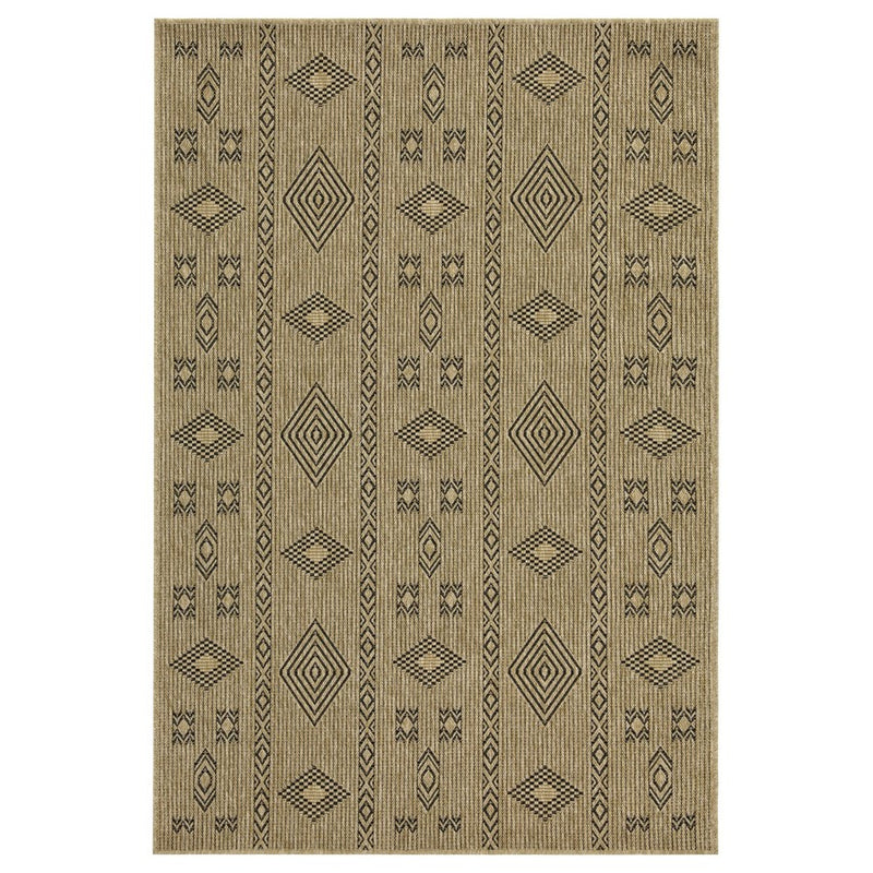 Conrad Home Natural Living 2'7x7'3 Runner, Jute/Black/Dia/Tribal