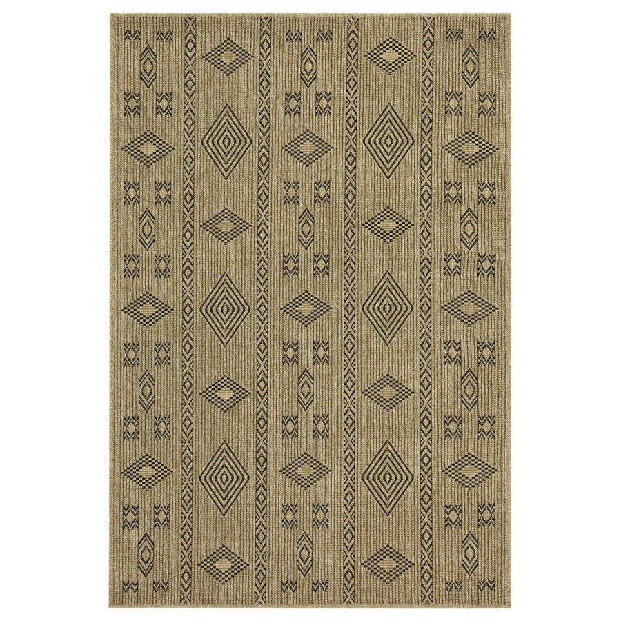 Conrad Home Natural Living 2'7x7'3 Runner, Jute/Black/Dia/Tribal - NTL10012-7