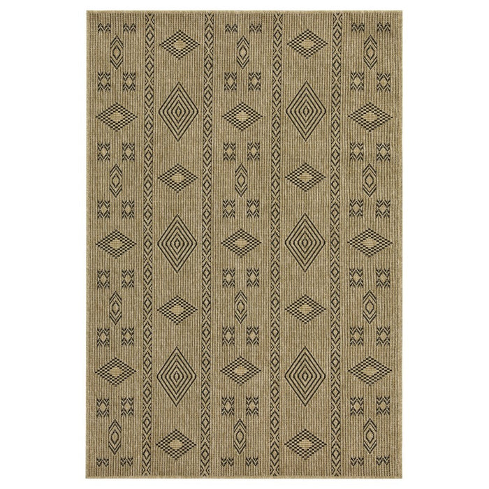 Conrad Home Natural Living 5'3''x7'3'' Rug, Jute/Black/Dia/Tribal - NTL10015-7