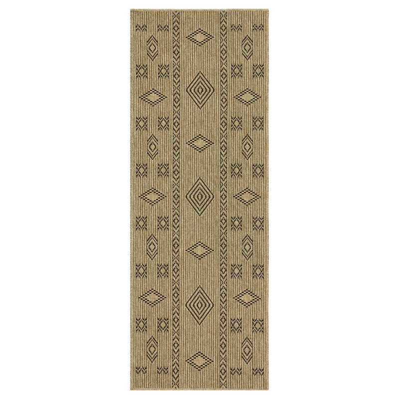 Conrad Home Natural Living 7'10x10'3 Rug, Jute/Black/Dia/Tribal