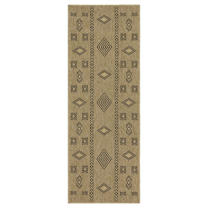 Conrad Home Natural Living 7'10x10'3 Rug, Jute/Black/Dia/Tribal