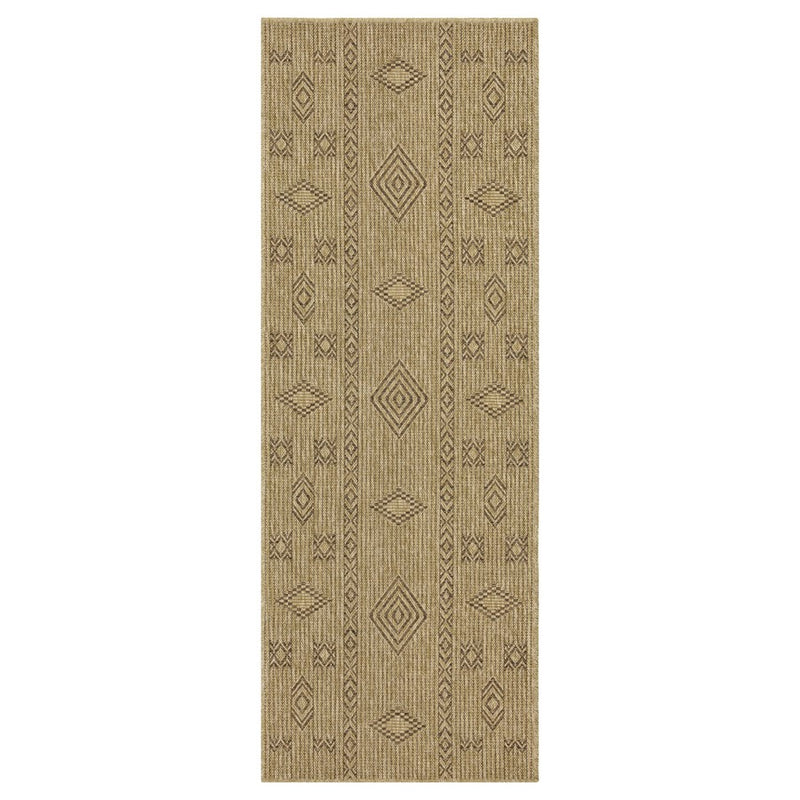 Conrad Home Natural Living 2'7x7'3 Runner, Jute/Mocha/Dia/Tribal
