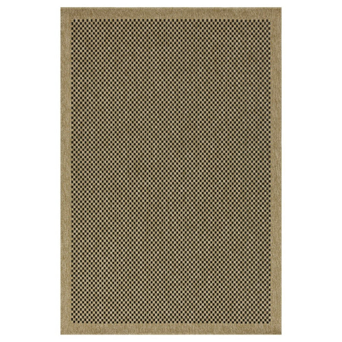 Conrad Home Natural Living 2'7x7'3 Runner, Jute/Black Check/Border - NTL10032-7