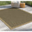 Conrad Home Natural Living 5'3''x7'3'' Rug, Jute/Black Check/Border
